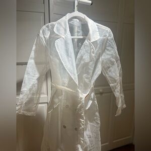 White see through coat..
